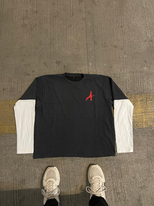 Layercore Boxy Fit Long Sleeve T-Shirt Grey